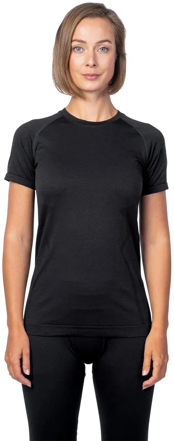 Women’s Black Short Sleeve Thermal Shirt